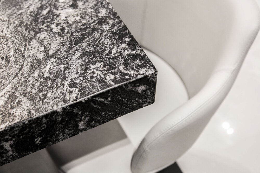 Period Home Luxury Renovation, Watford 4 Detail of the mitred granite worktop edge, showing the tolerance held on the stone fabrication
